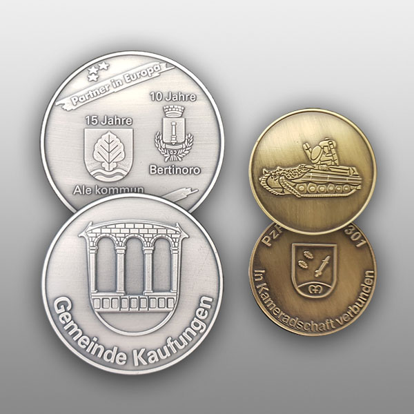 Geprägte Münze oder Coin als individuelle Sonderanfertigungen