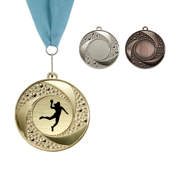 Fußballmedaillen in Gold,Silber,Bronze mit Motiv Spieler 50 mm Durchmesser 